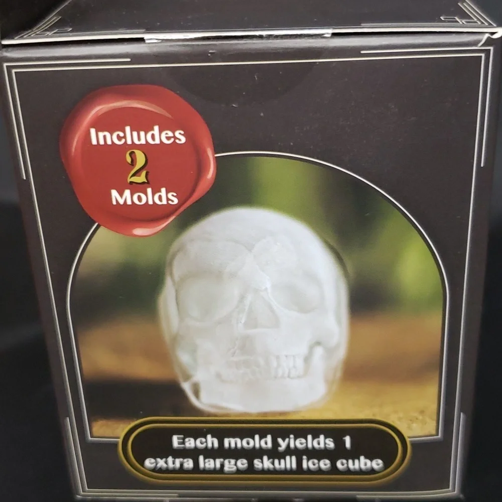 Evriholder Cocktail Skull Ice Molds (2) with Funnel